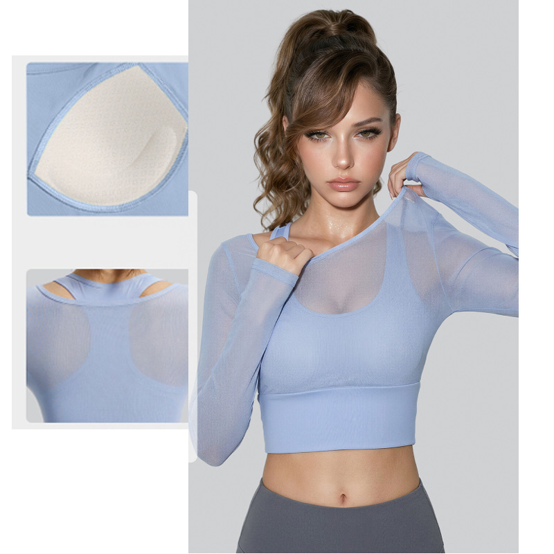 Aiithuug Yoga Crop Uzun Kollu  - Sheer Mesh Bra incelemesi ve fiyatı
